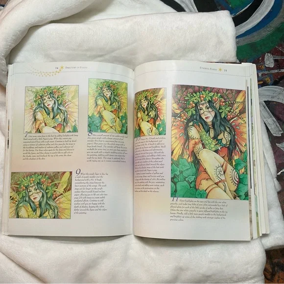 Watercolor Fairies Art Book by David Riche & Anna Franklin - 2004 Fantasy Paint - Picture 6 of 10